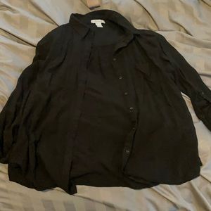 Black button down shirt